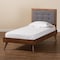 Baxton Studio Alida Mid-Century Modern Dark Grey Fabric Upholstered and  Wood Twin Size Platform Bed 189-11164-11159-ZORO - alternate 7